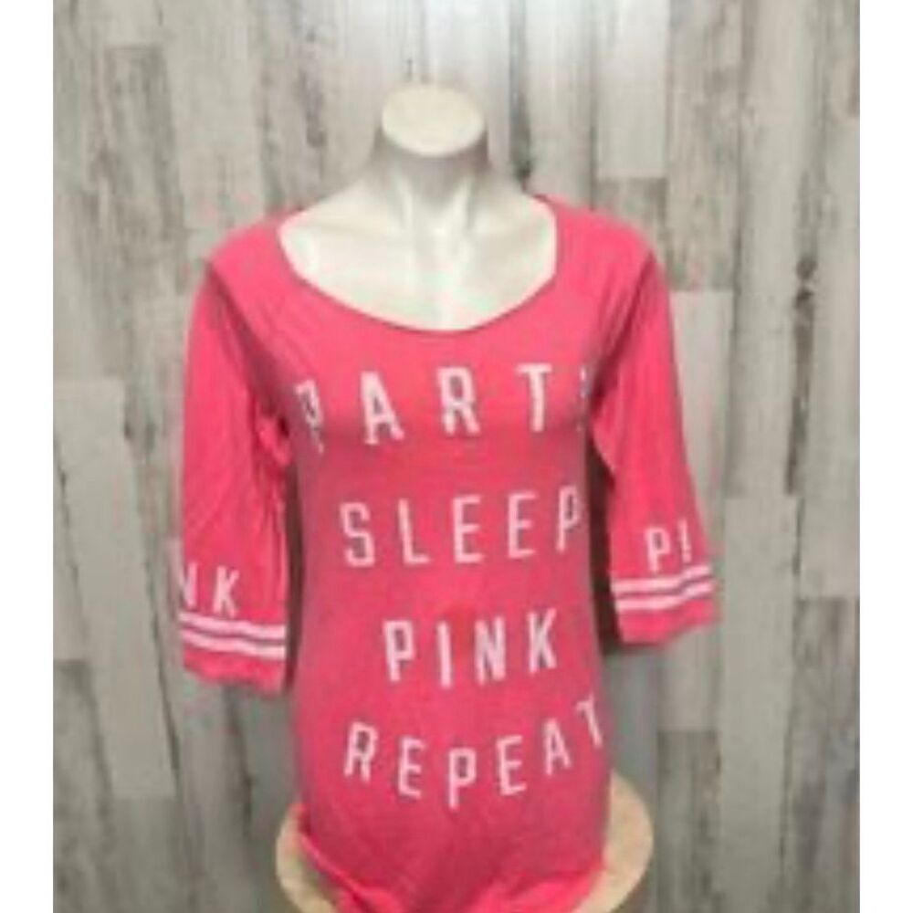 Vintage VS pink skirted ruffle nightgown sleep shirt dress